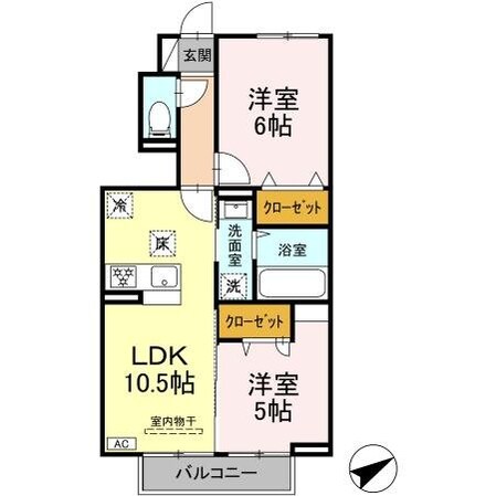 （仮）D-room亀井野の物件間取画像